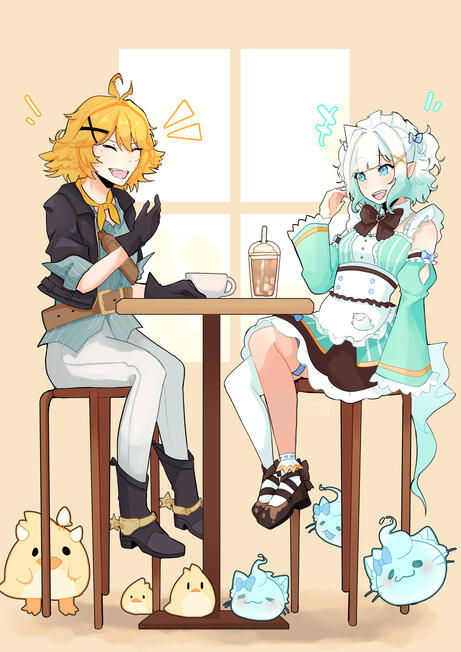 Dokibird x Mint Fantome ⊹ . ݁ Last cup of cofee