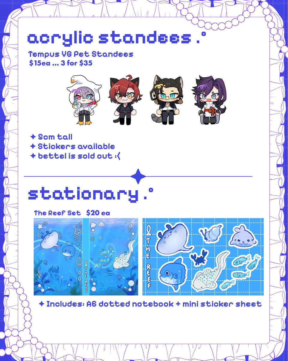 acrylic standees / Stationary